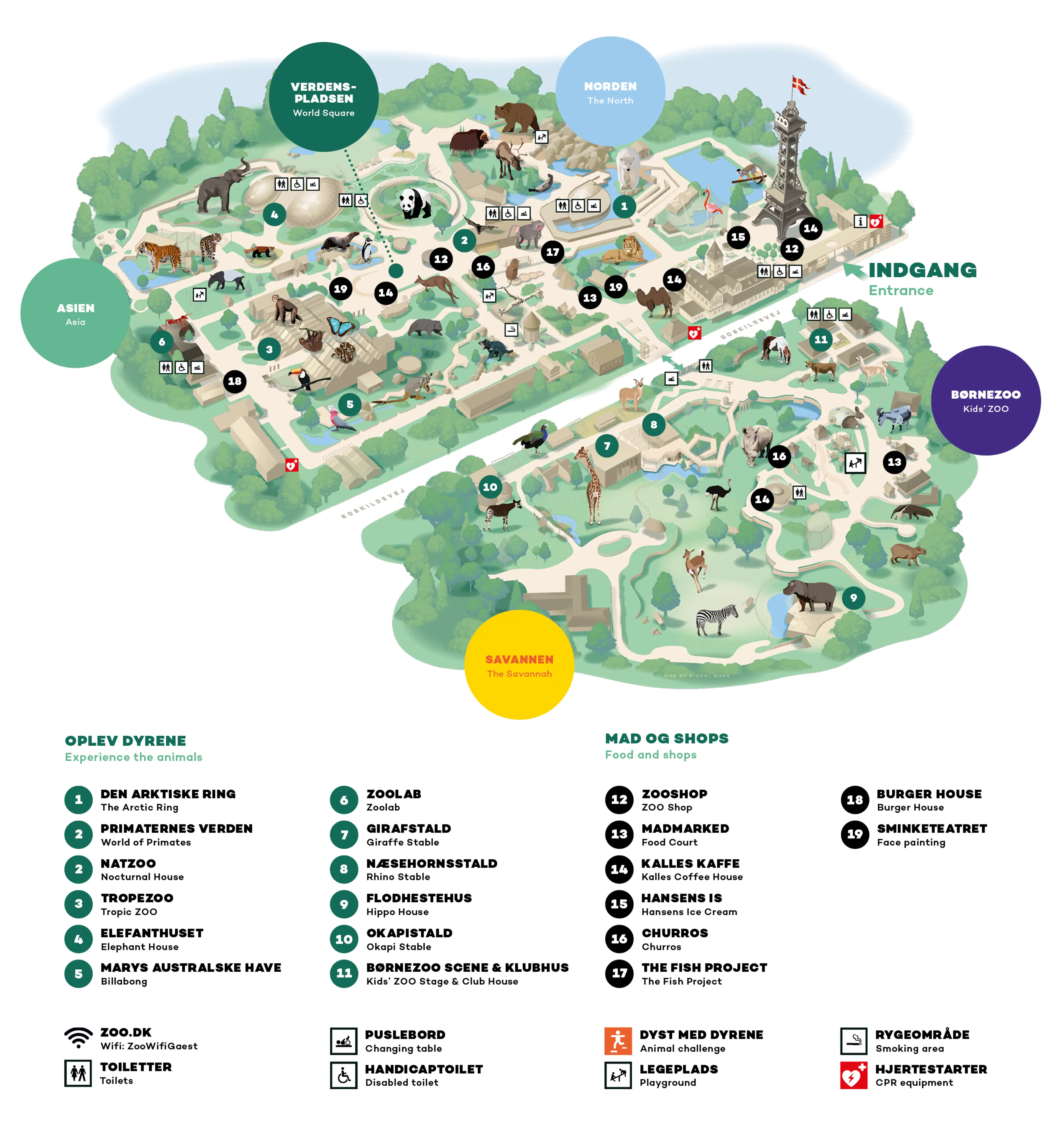 kort over zoo